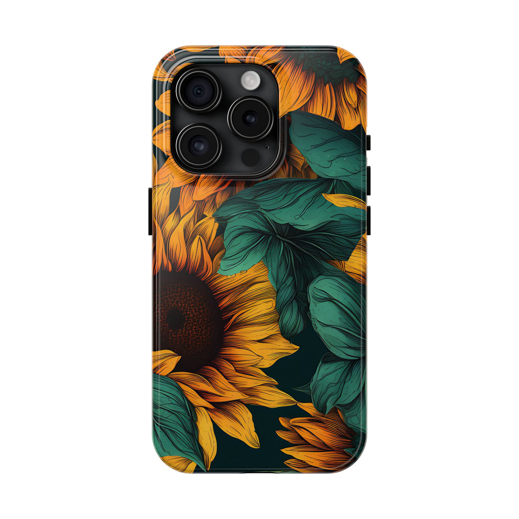 Dark Sunflower Phone Case (Apple & Android)