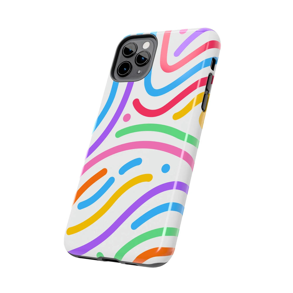 Rainbow Swirls Phone Case (Apple & Android) - Pink Sweetheart