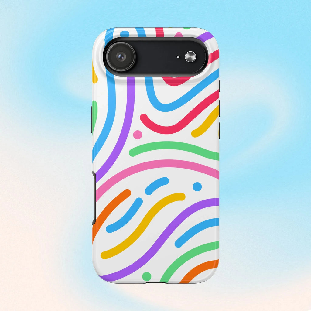 Rainbow Swirls Phone Case (Apple & Android) - Pink Sweetheart