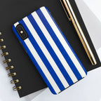 Blue & White Stripes Phone Case (Apple & Android)