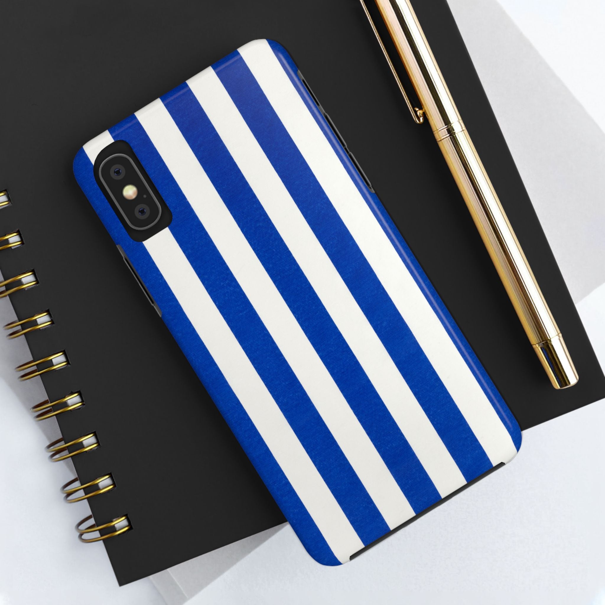 Blue & White Stripes Phone Case (Apple & Android)