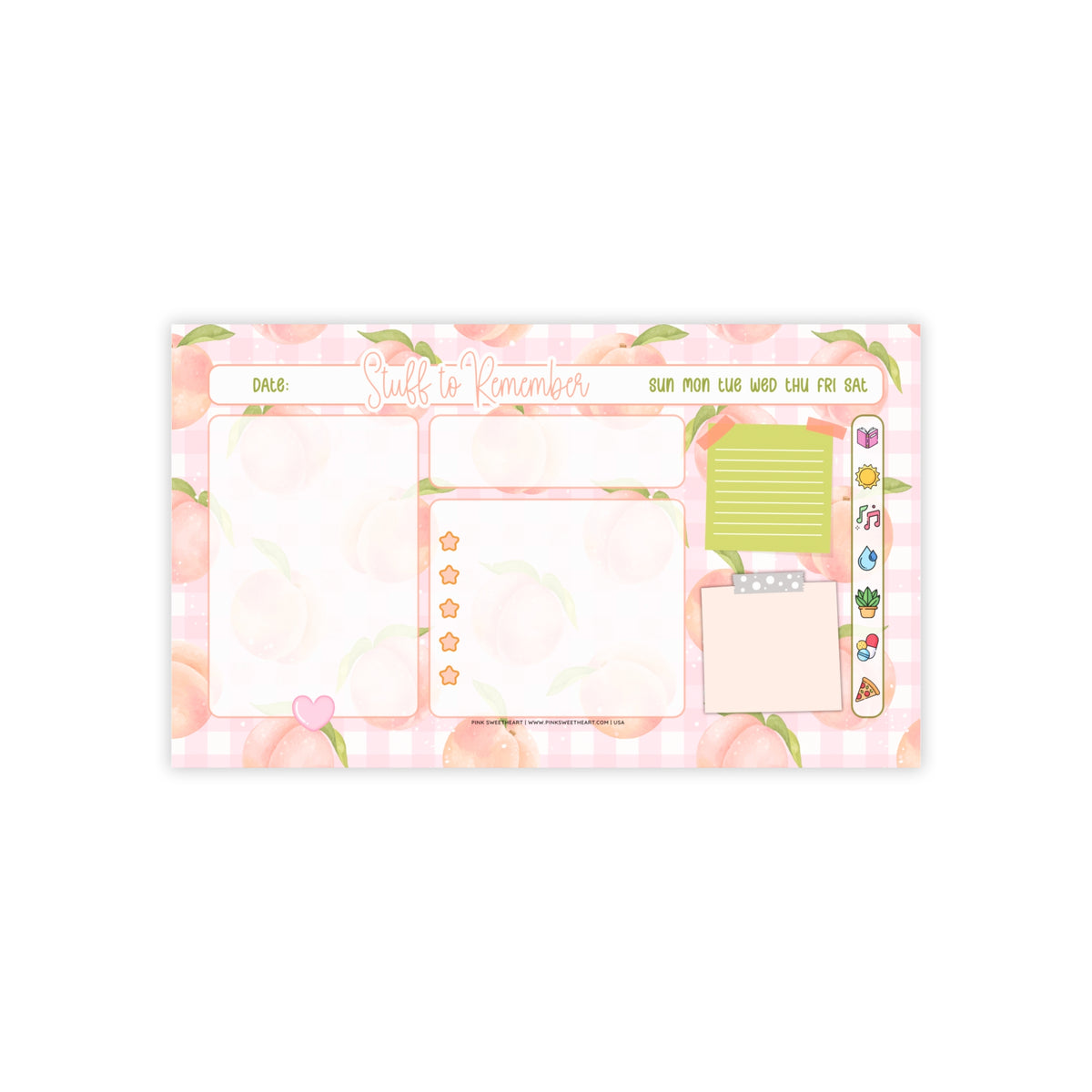 Sweet Southern Peach Sticky Note Pad