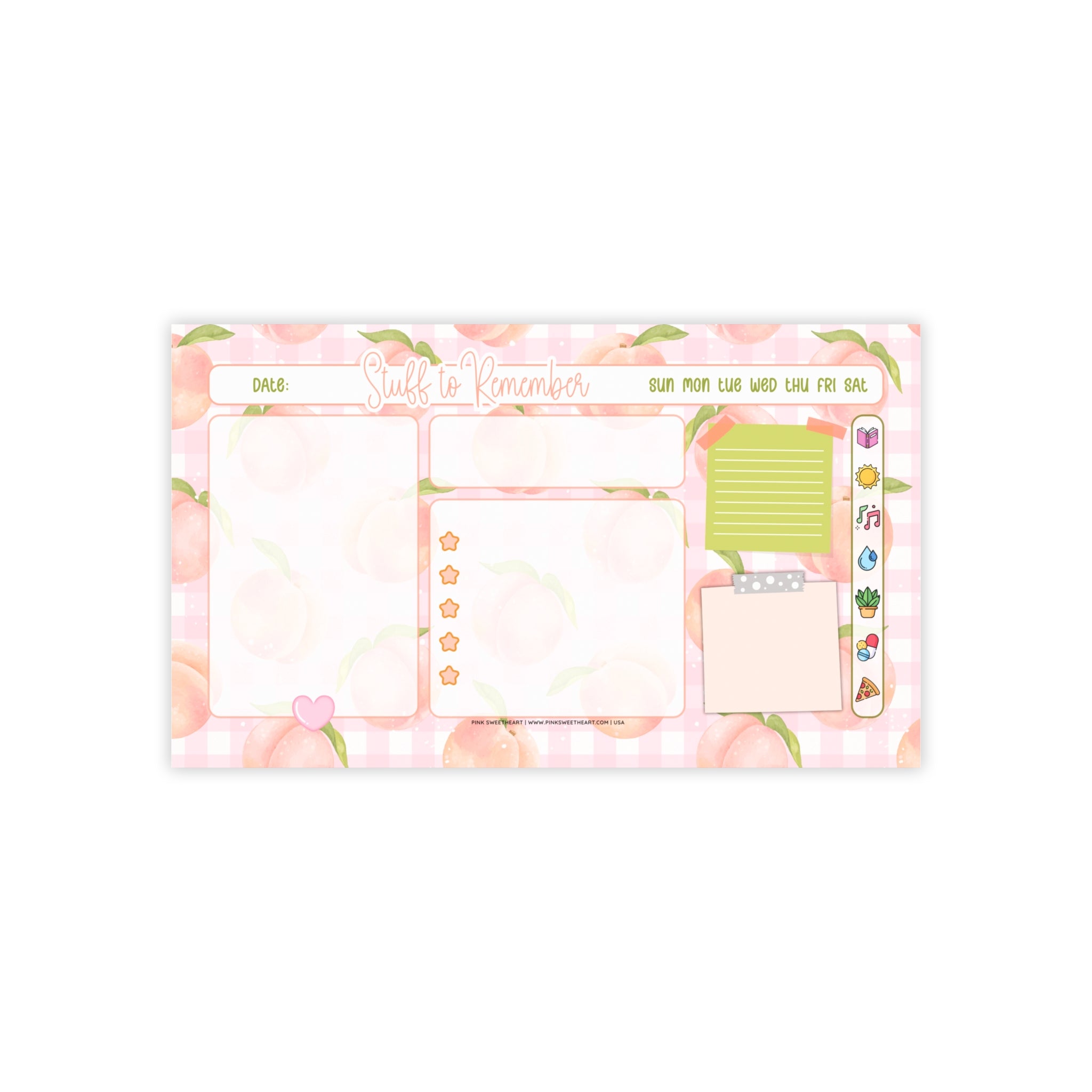 Sweet Southern Peach Sticky Note Pad