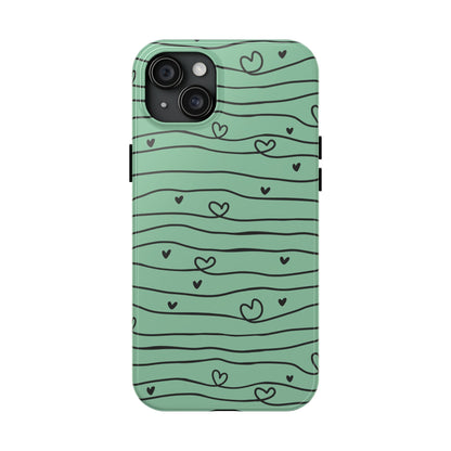 Scribble Love Hearts Phone Case