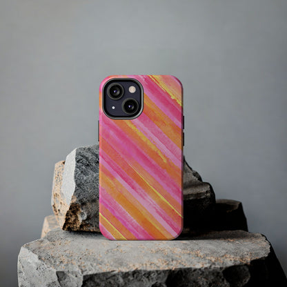 Pink Lemon Stripes Phone Case