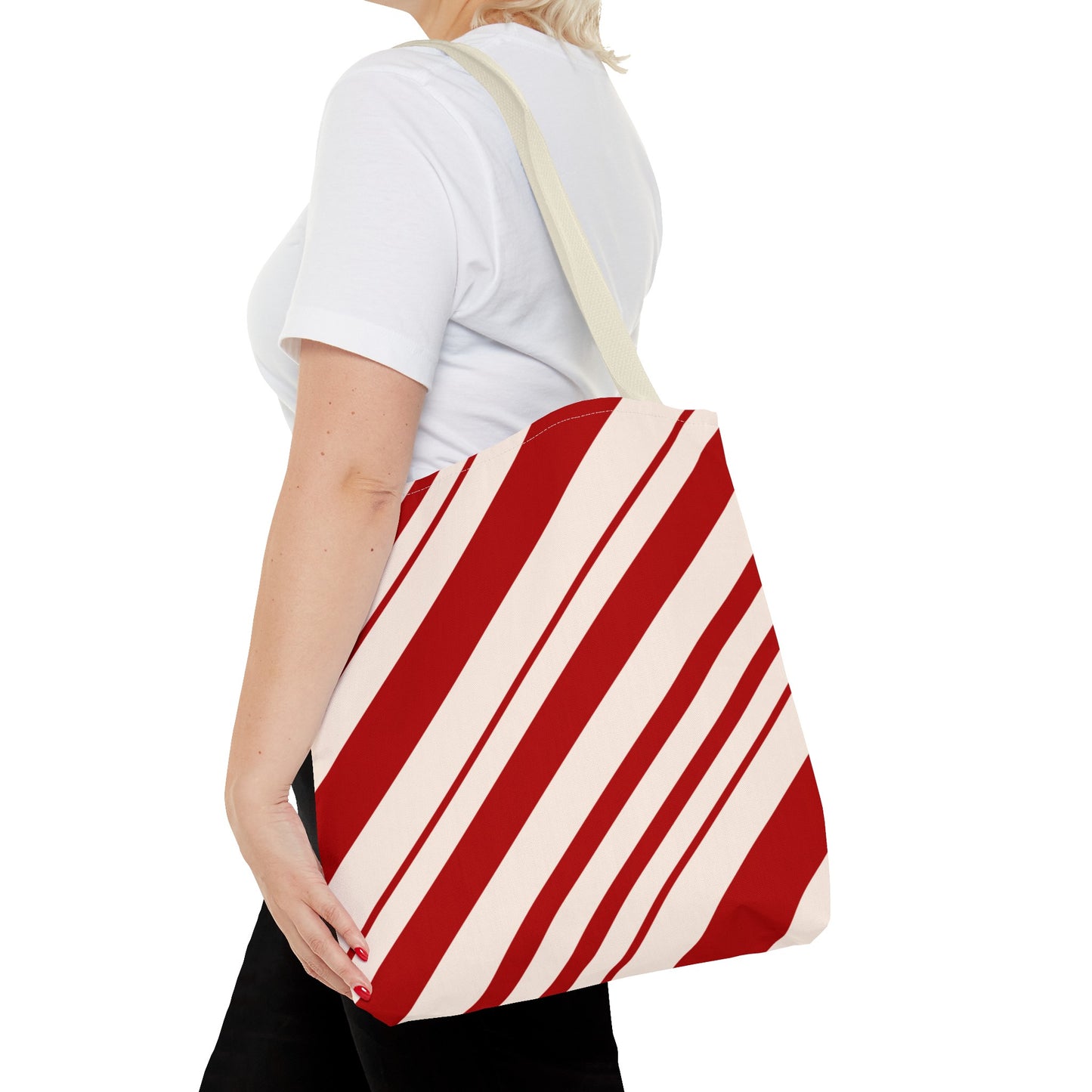 Peppermint Candy Cane Tote Bag