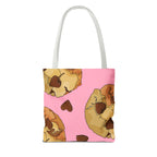 Chocolate Chip Heart Cookies Tote Bag
