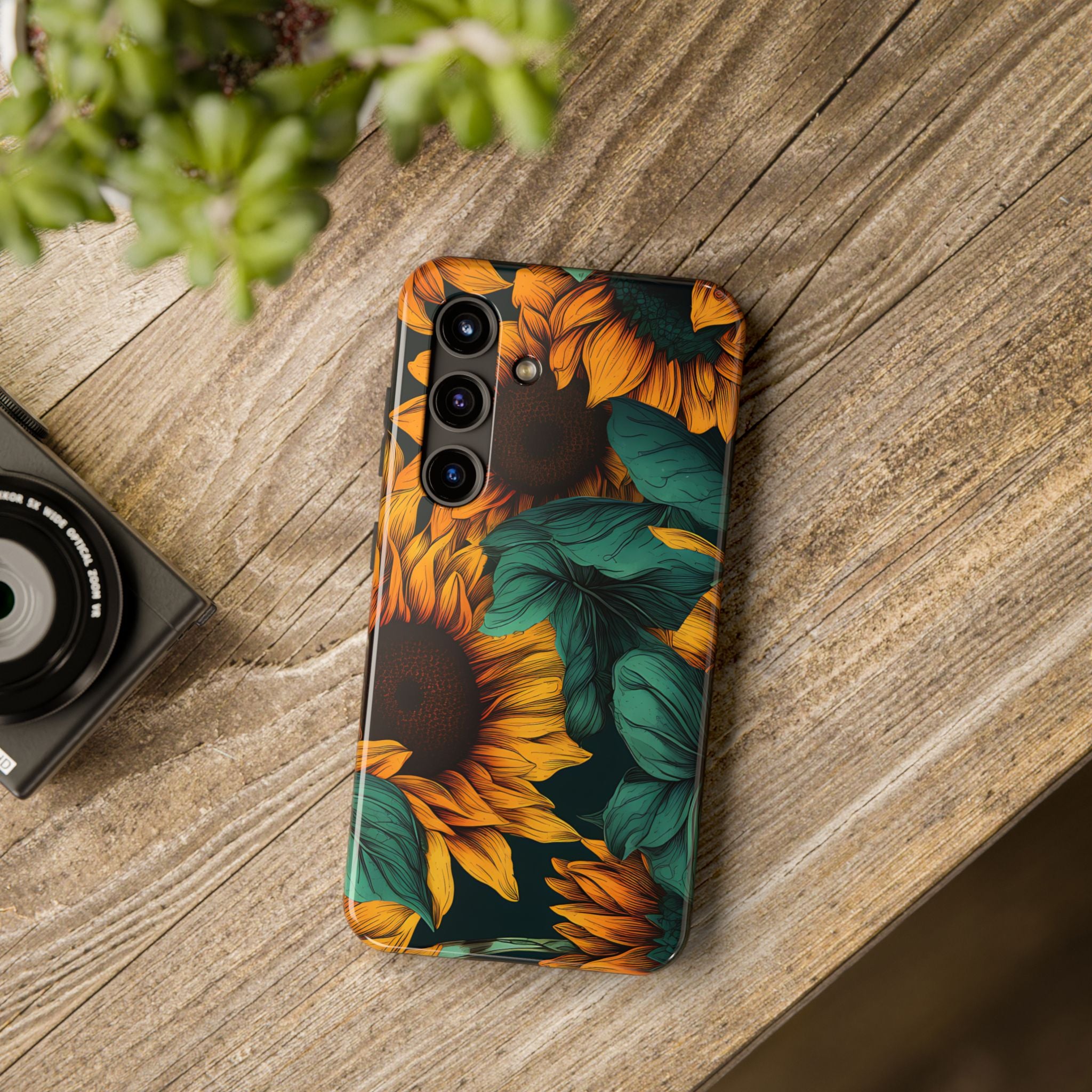 Dark Sunflower Phone Case (Apple & Android)