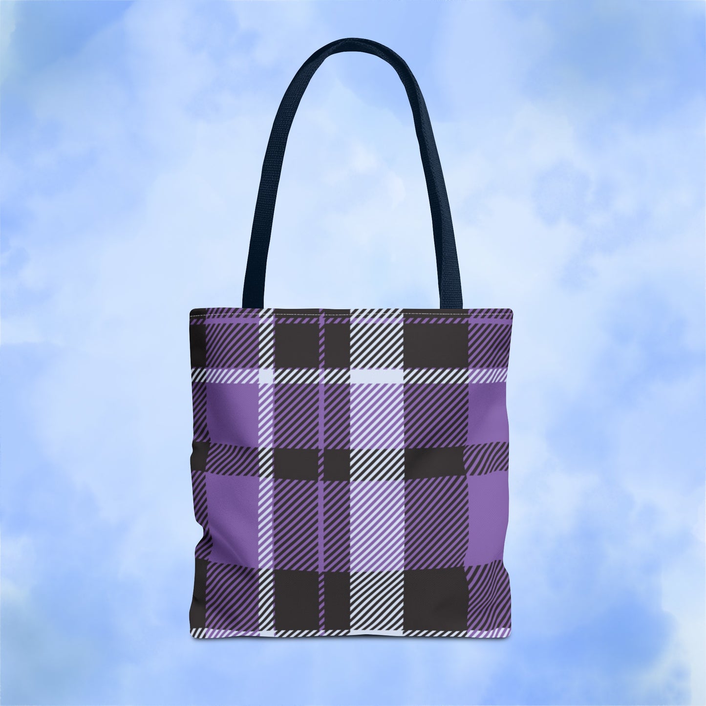 Purple Tartan Plaid Tote Bag