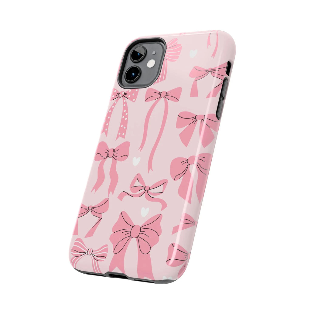 Pink Bow Ribbons Phone Case (Apple & Android) - Pink Sweetheart