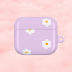 Purple Daisy Floral AirPod Case