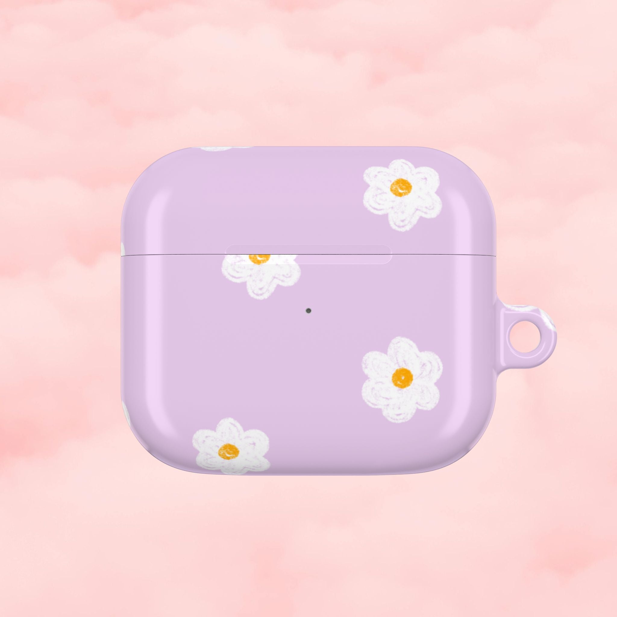 Purple Daisy Floral AirPod Case