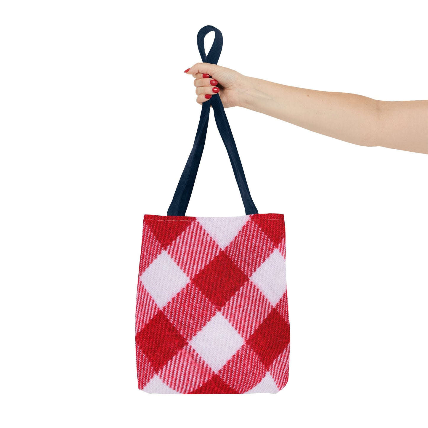 Red & White Checked Tote Bag