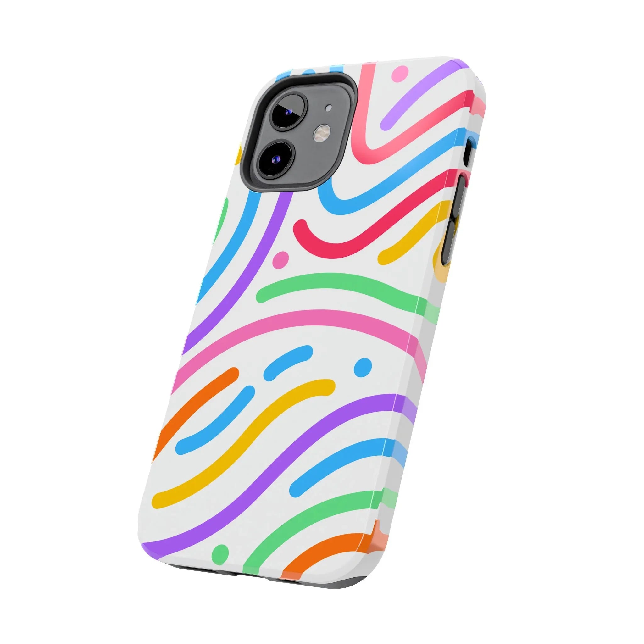 Rainbow Swirls Phone Case (Apple & Android) - Pink Sweetheart