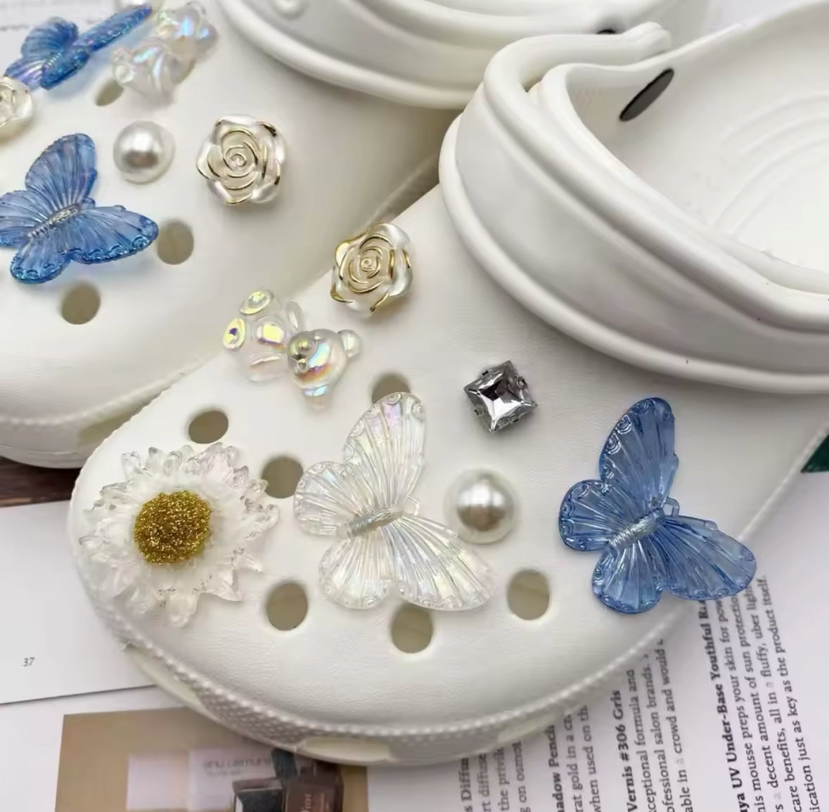 Blue Indigo Clog Charms Set
