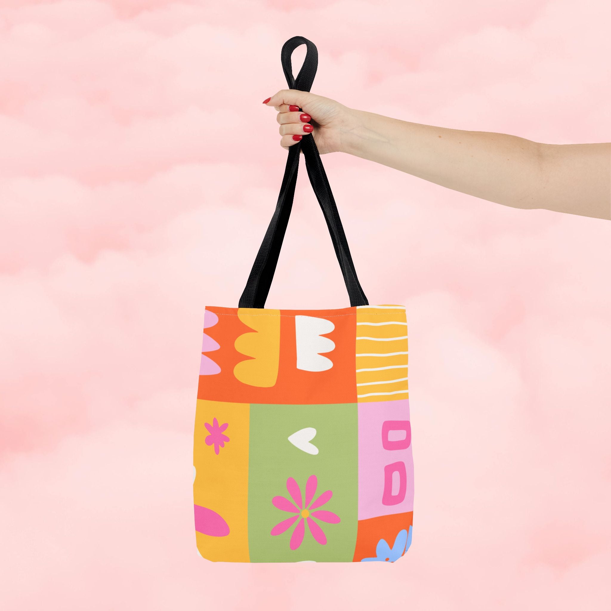 Vibrant Kawaii Floral Tote Bag