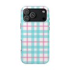 Pastel Gingham Phone Case (Apple & Android) - Pink Sweetheart