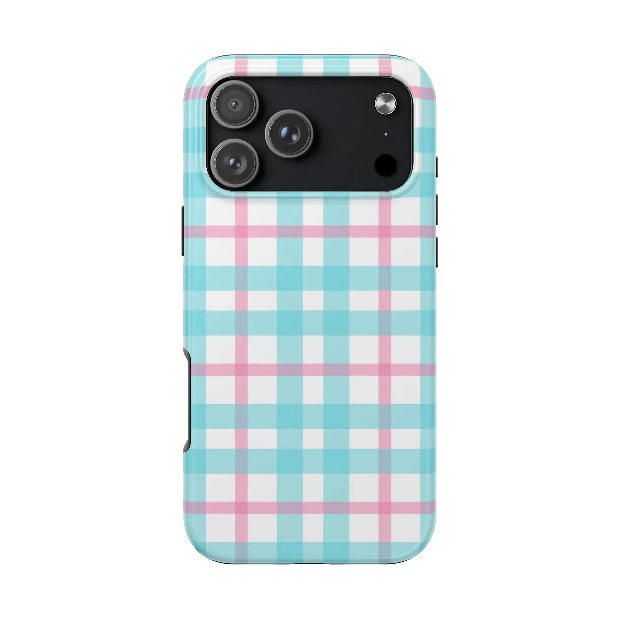 Pastel Gingham Phone Case (Apple & Android) - Pink Sweetheart