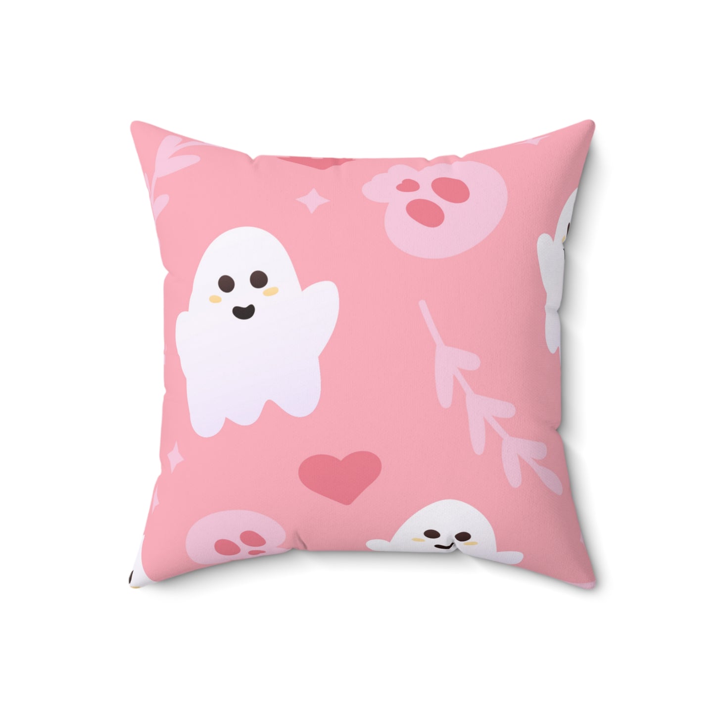 Pretty Pink Ghosts Square Pillow