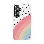 Polka Dot Rainbow Phone Case (Apple & Android) - Pink Sweetheart
