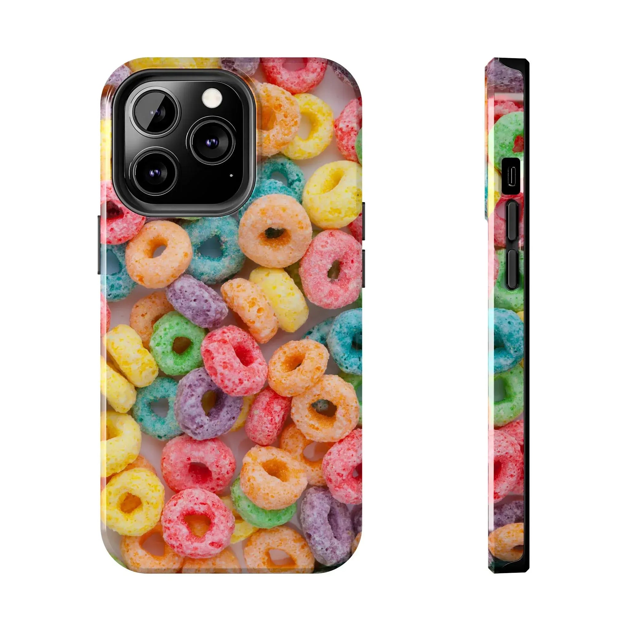 Morning Cereal Loops Phone Case (Apple & Android) - Pink Sweetheart