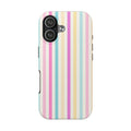 Pastel Candy Stripes Phone Cases (Apple & Android) - Pink Sweetheart