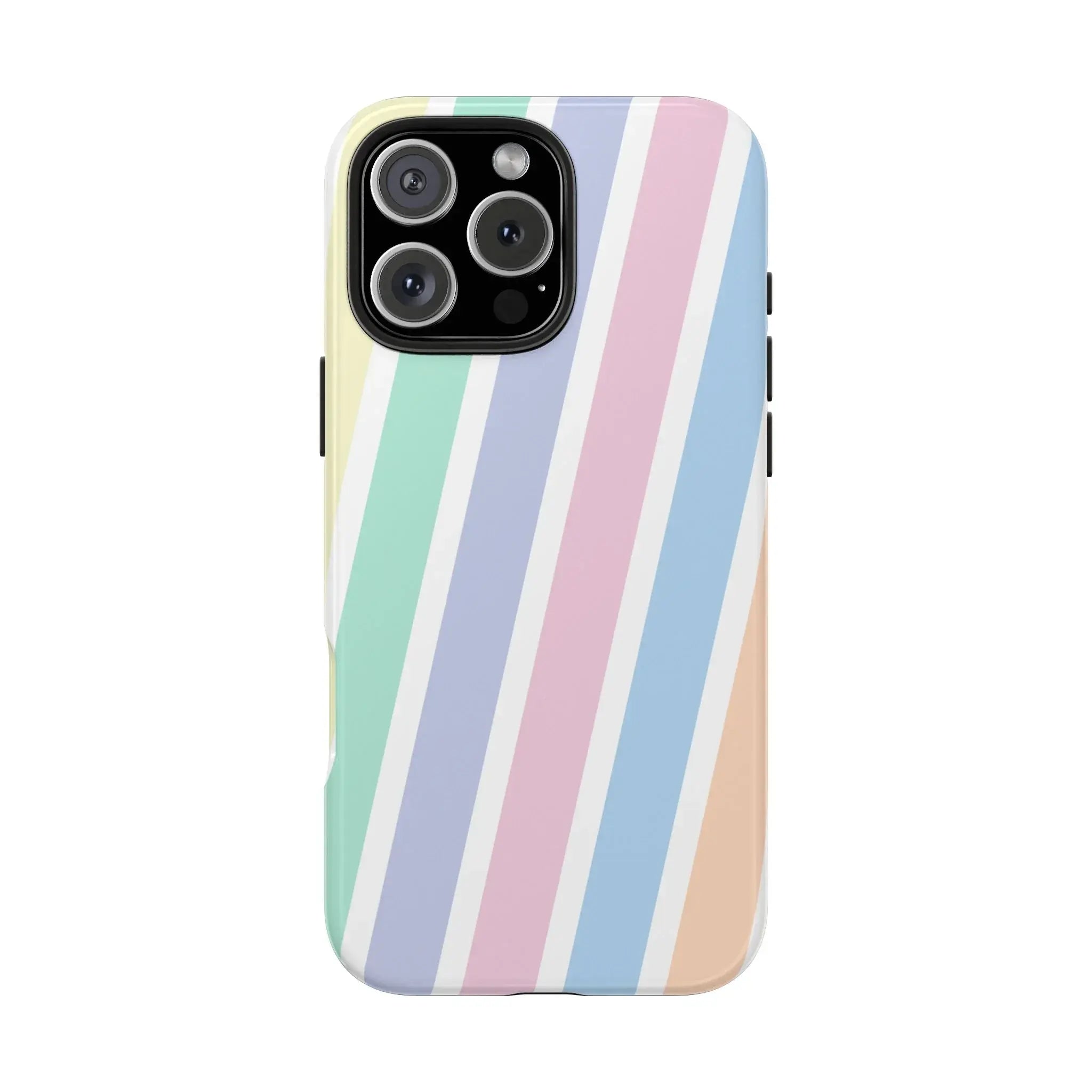 Pretty Pastel Lines Phone Case (Apple & Android) - Pink Sweetheart