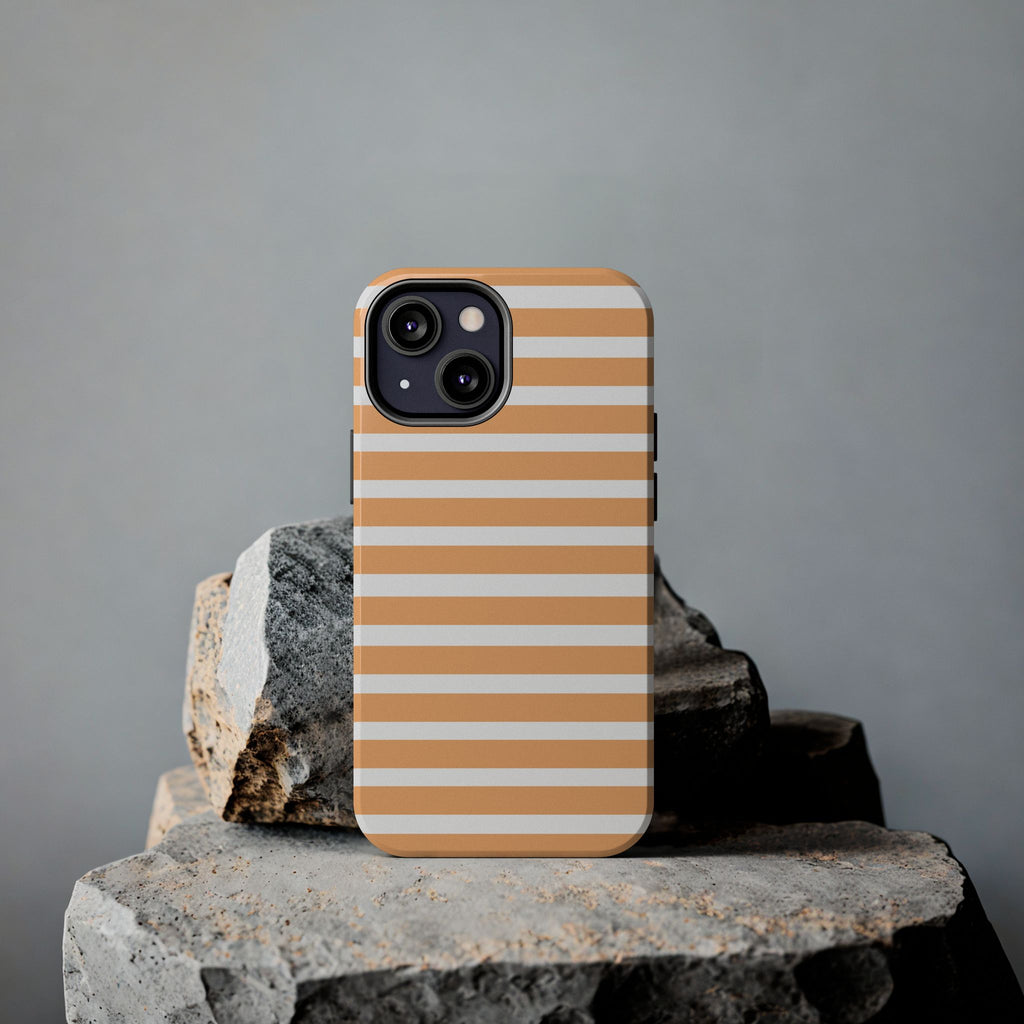 Orange Stripe Lines Phone Case (Apple & Android)