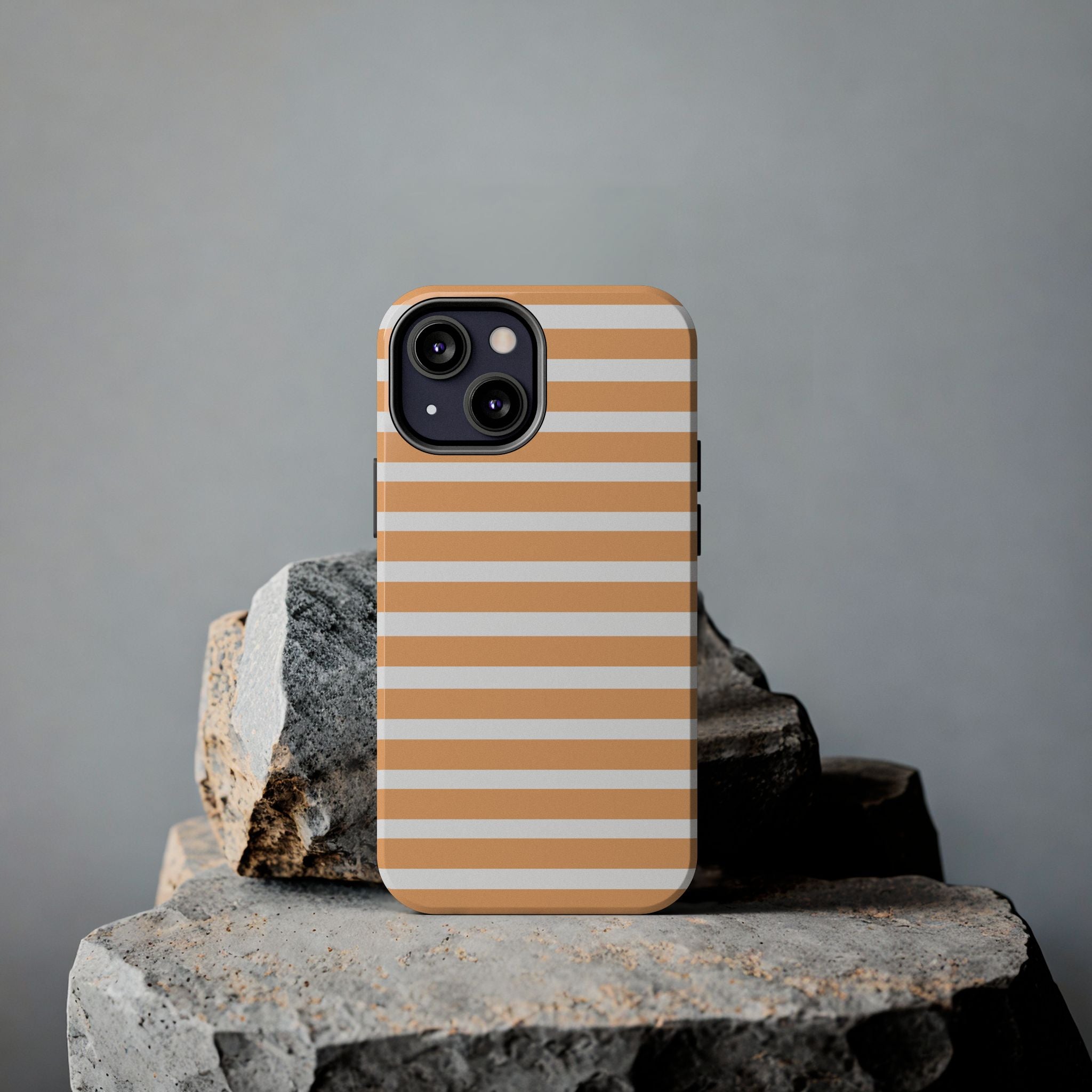 Orange Stripe Lines Phone Case (Apple & Android)