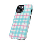 Pastel Gingham Phone Case (Apple & Android) - Pink Sweetheart