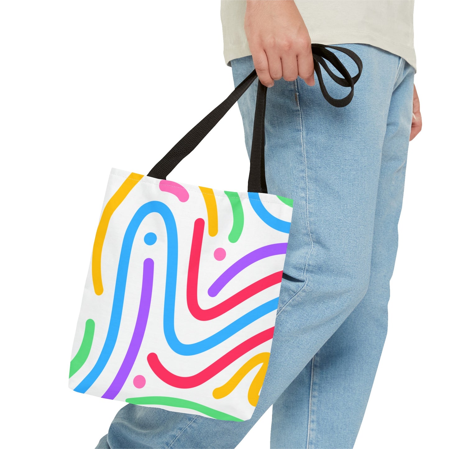 Colorful Doodle Swirl Tote Bag