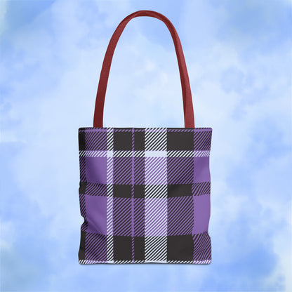 Purple Tartan Plaid Tote Bag