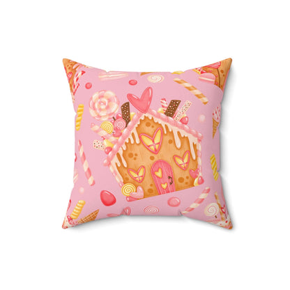Big Gingerbread House Square Pillow