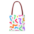 Colorful Doodle Zig Zags Tote Bag