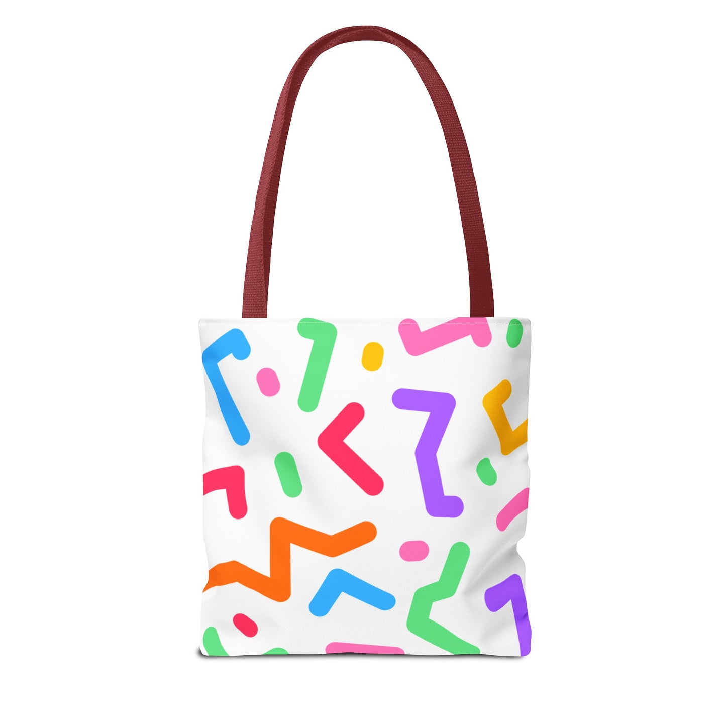 Colorful Doodle Zig Zags Tote Bag