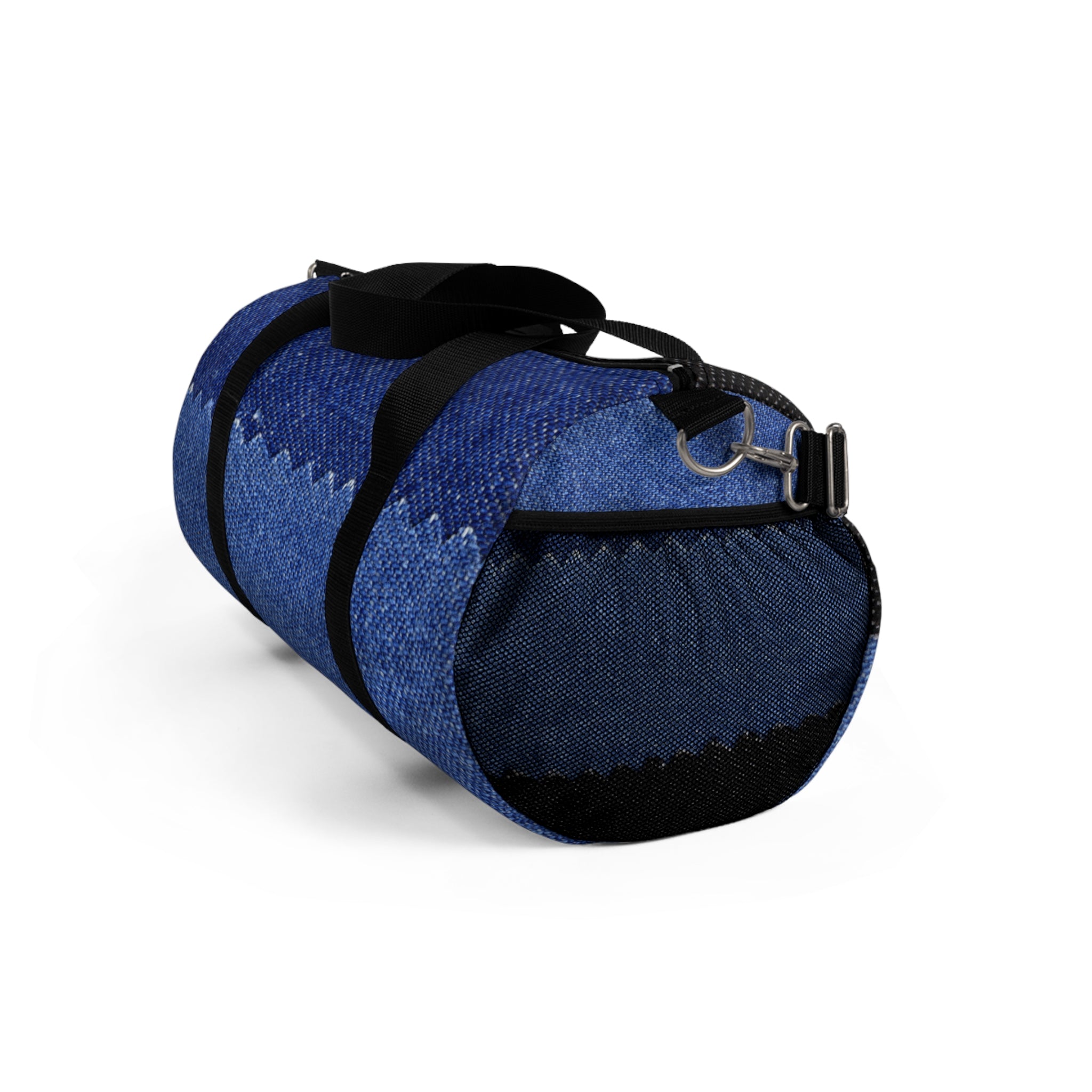 Blue Denim Print Duffel Bag
