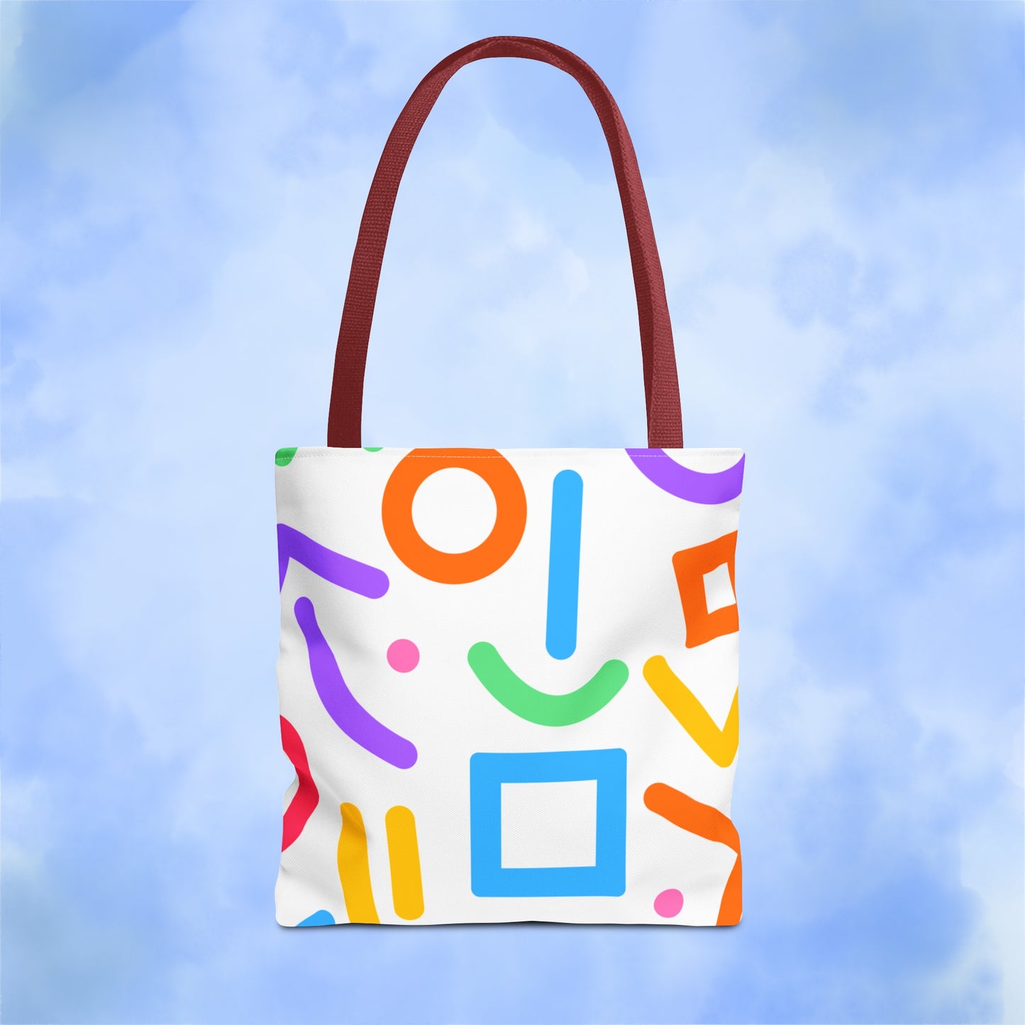 Colorful Doodle Shapes Tote Bag