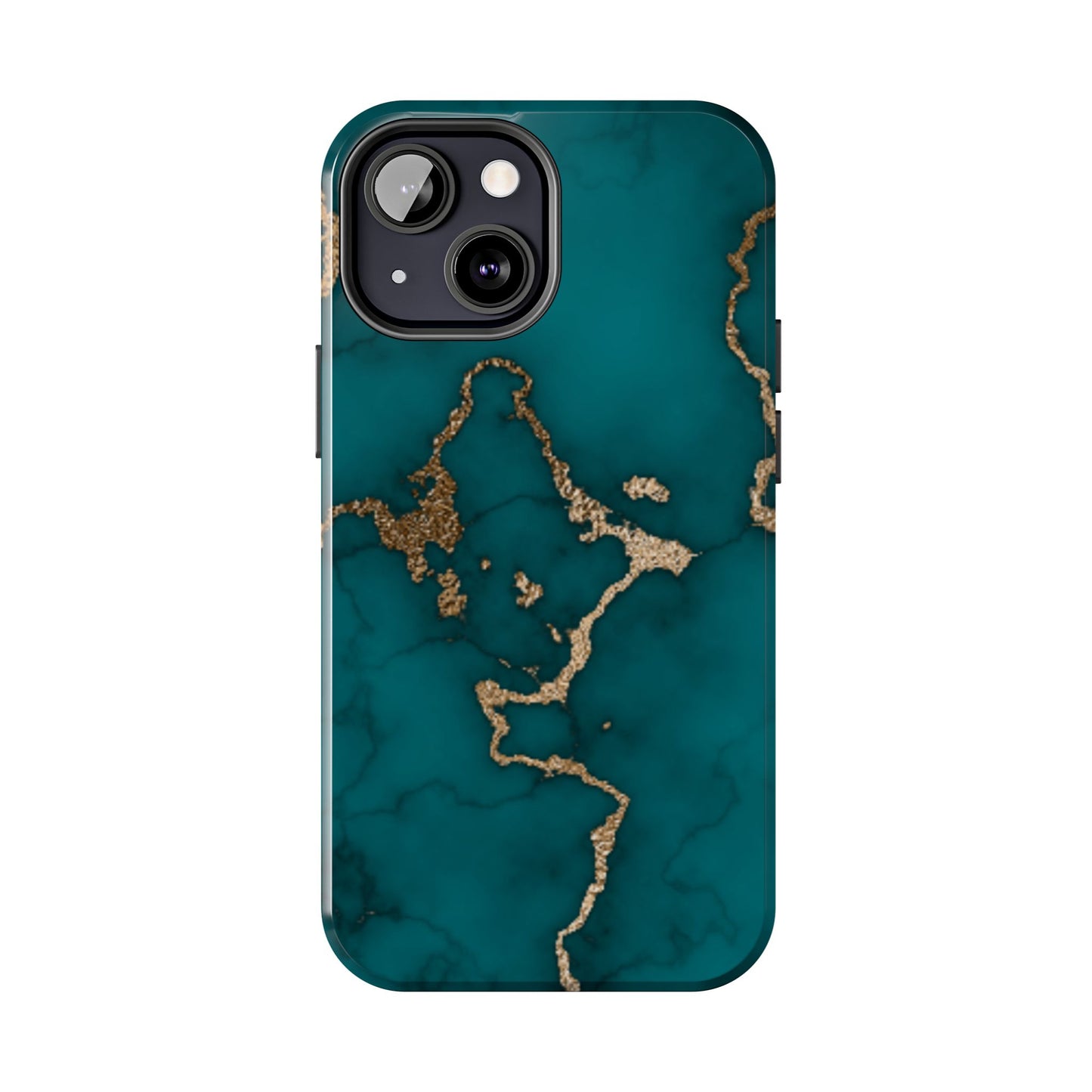 Green & Gold Marble Phone Case