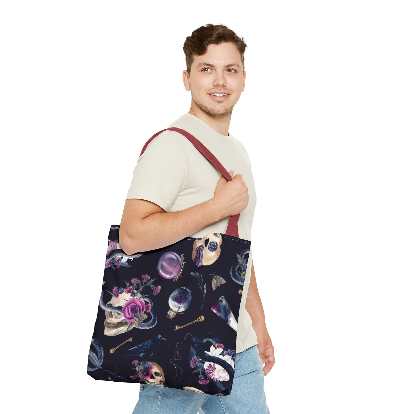 Gothic Floral Tote Bag