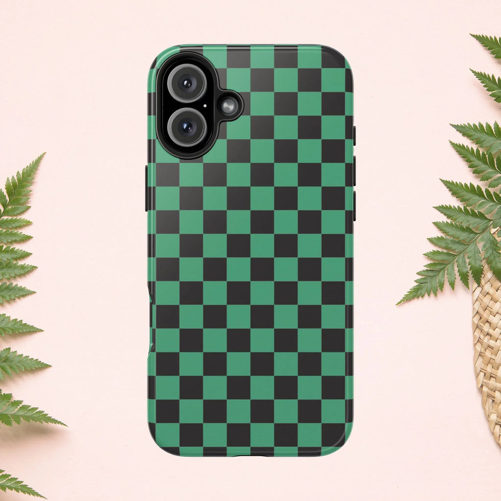 Checkered Kimono Tough Phone Case (Apple & Android) - Pink Sweetheart