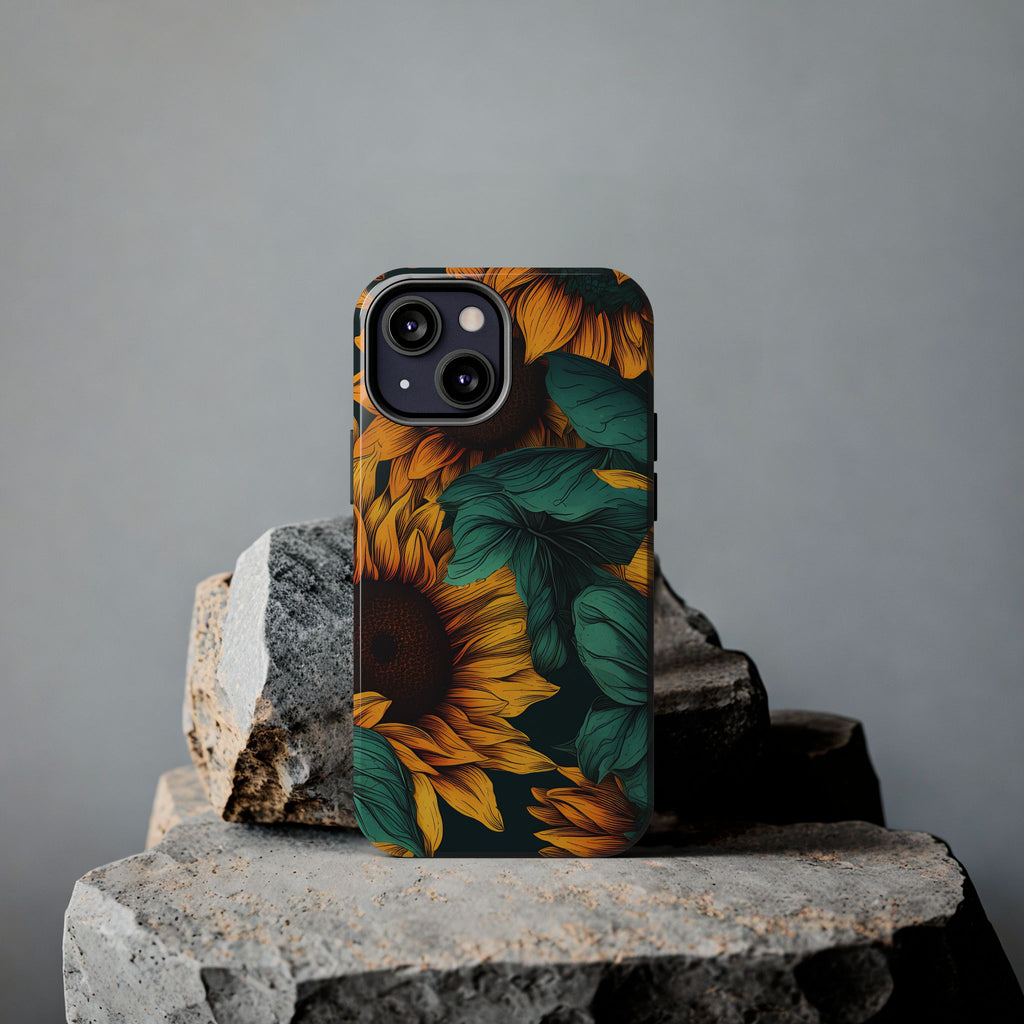 Dark Sunflower Phone Case (Apple & Android)