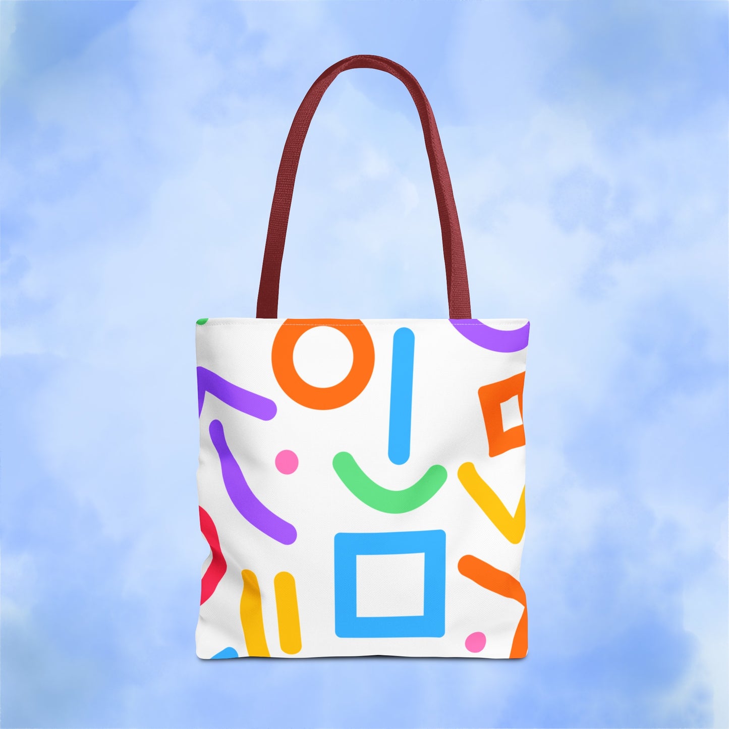 Colorful Doodle Shapes Tote Bag