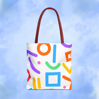 Colorful Doodle Shapes Tote Bag