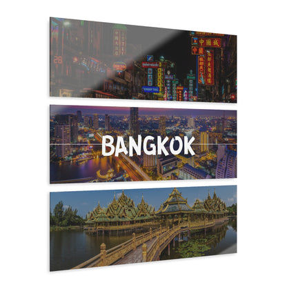 Bangkok Skyline Acrylic Prints (Triptych)