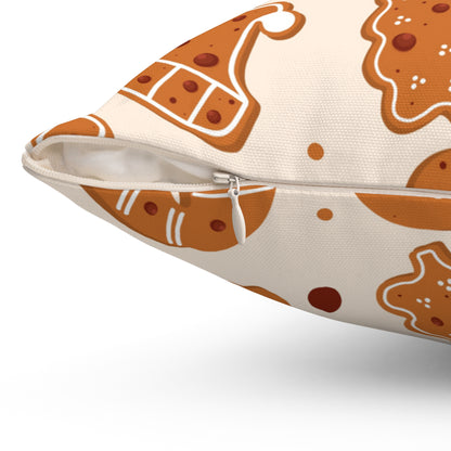 Warm Gingerbread Cookies Square Pillow