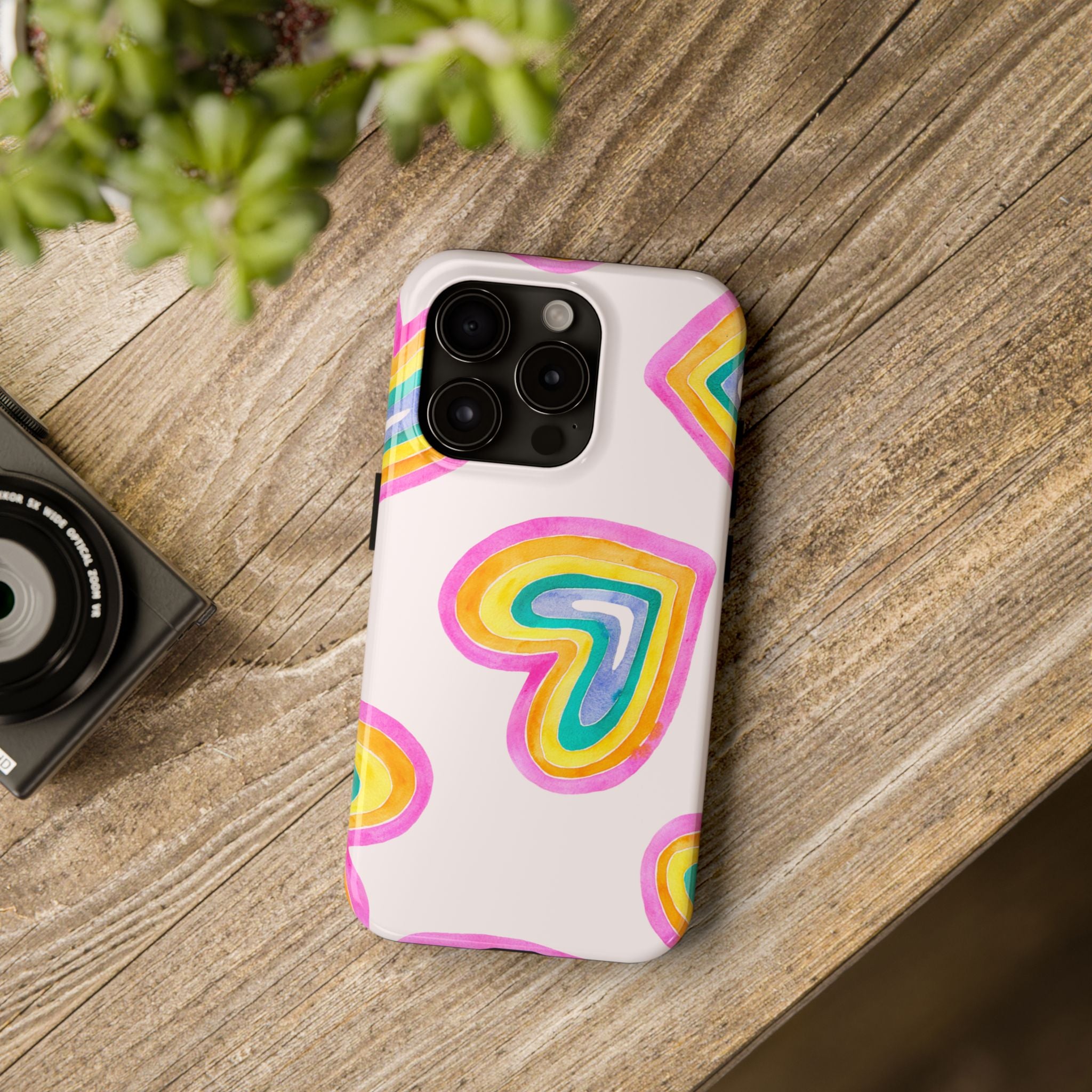 Rainbow Hearts Phone Case (Apple & Android)
