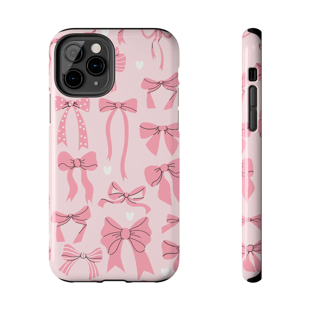 Pink Bow Ribbons Phone Case (Apple & Android) - Pink Sweetheart
