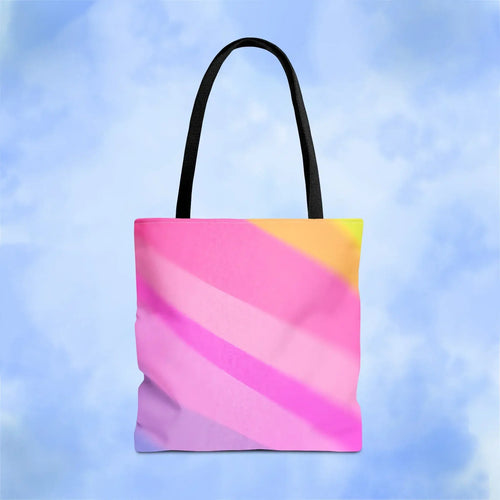 Blurred Rainbow Sectrum Tote Bag - Pink Sweetheart