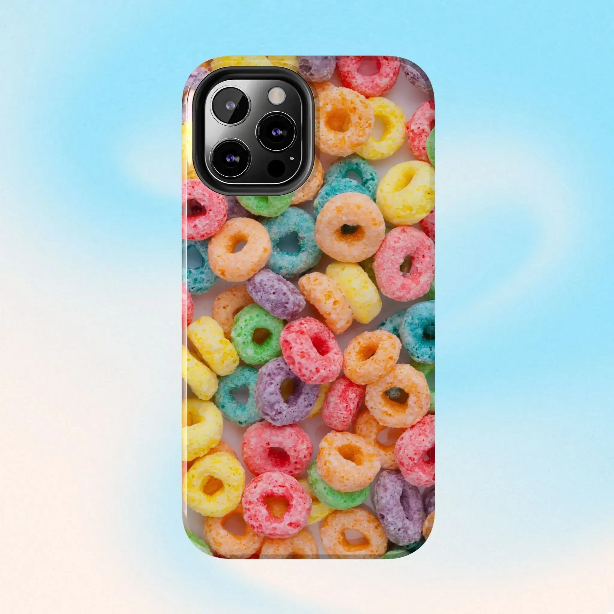Morning Cereal Loops Phone Case (Apple & Android) - Pink Sweetheart
