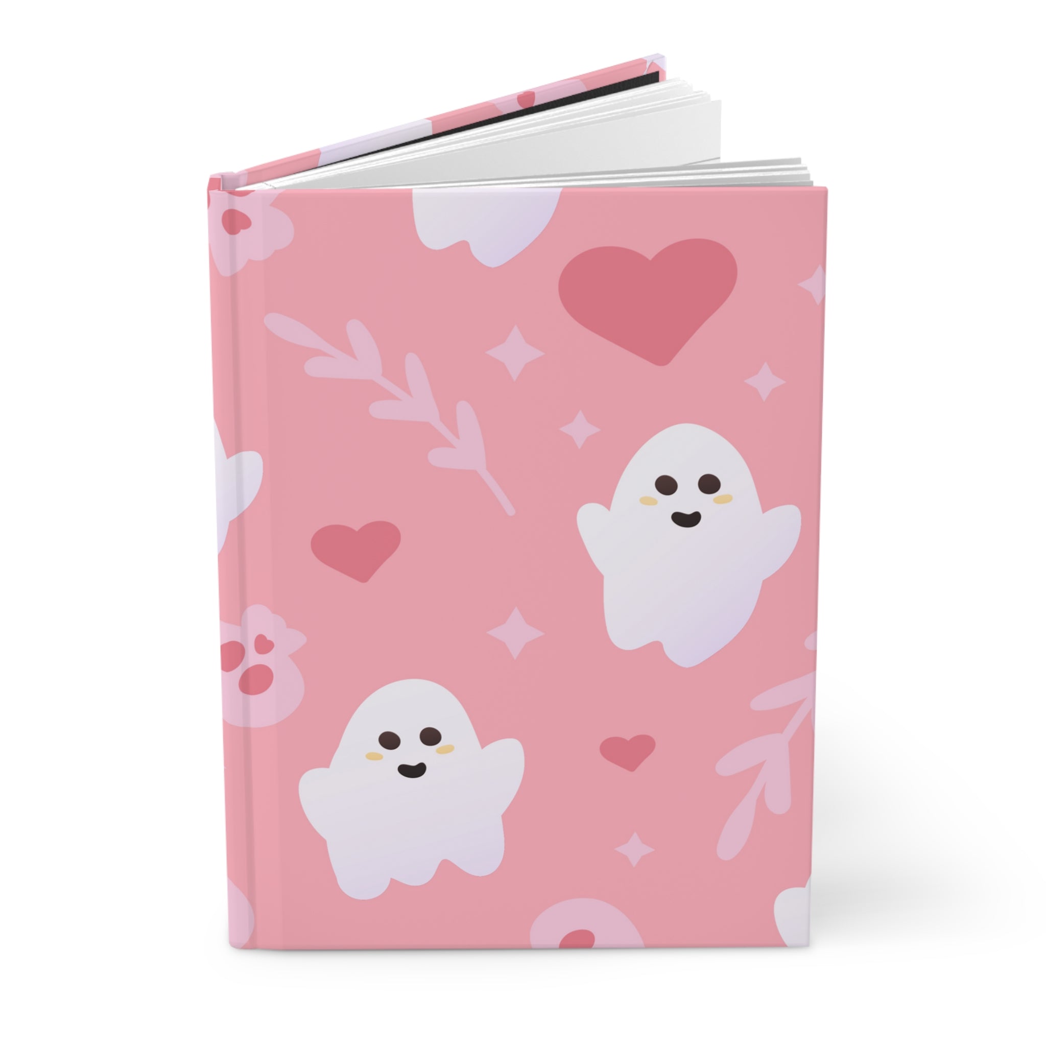 Fantasmas rosados ​​espeluznantes Cuaderno mate de tapa dura